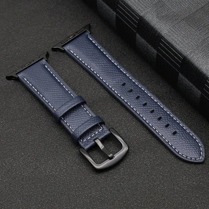 Apple Watch用レザーストラップ - Series 10/Ultra/SE/9/8/7/6/5/4対応 - 快適ブレスレット (49mm/45mm/44mm/42mm/41mm/40mm/46mmサイズ) iWatchバンド バンドカラー：mm 並行輸入品