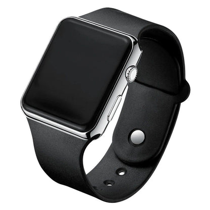 New Digital Watch for Men and Women, Electronic, Square Shape, LED Sports Watch, Stylish, Casual, Simple, Silicone, Women's Clock, Parallel Import