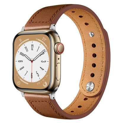 Genuine Leather Apple Watch Band for iWatch Series 7/SE/6/5/3/8/Ultra (44mm, 40mm, 45mm, 41mm, 42mm, 38mm, 49mm) - Imported