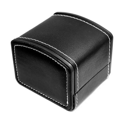 Portable Watch Box, PU Leather Watch Case, Storage Holder for Men and Women, Bracelets, Vintage Jewelry Box with Leather Cushion, Color: Parallel Import