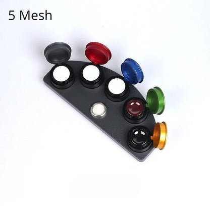 5-Piece Watch Repair Lubricant Oil Grease Storage Tool, Professional Watch Oil Dipper Stand, Metal Repair Tool for Watchmakers, Mesh Color, Parallel Import