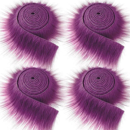 1.5 Meter Faux Fur Ribbon Tape for DIY Sewing, Fluffy Trim, Decorative Fabric, Home Decor, Sewing, Costumes, Striped Plush Fur, Parallel Import