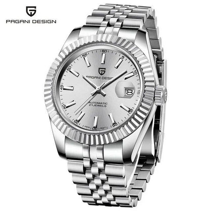 Pagani Design Men's Mechanical Watch, Top Brand, Luxury Automatic, Stainless Steel, 100m Water Resistant, Parallel Import
