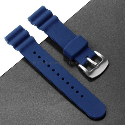 22mm Watch Strap for Seiko 007, Omega Dive Watch, Tudor Sport, Men's Waterproof Rubber Bracelet, Band Color: 22mm; Band Width: 22mm, Parallel Import