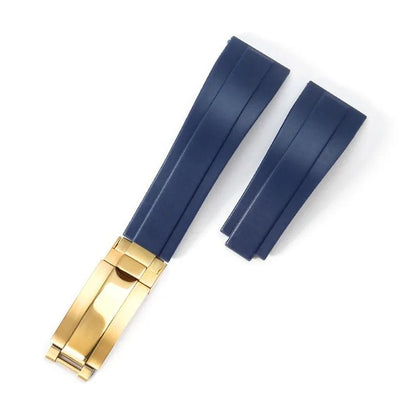 ロレックス オイスター フレックス 用 20mm カーブド ソフト シリコン ウォッチバンド - メンズ レディース スポーツ ブレスレット 折りたたみバックル リストベルト バンドカラー：;バンド幅：20mm－ロゴなし 並行輸入品