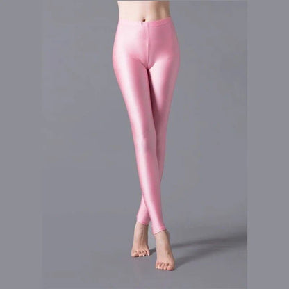 High-elastic skinny leggings, pencil pants, slimming, plus-size trousers, shiny yoga pants for women, sexy, skin-friendly, tight leggings, size: parallel import
