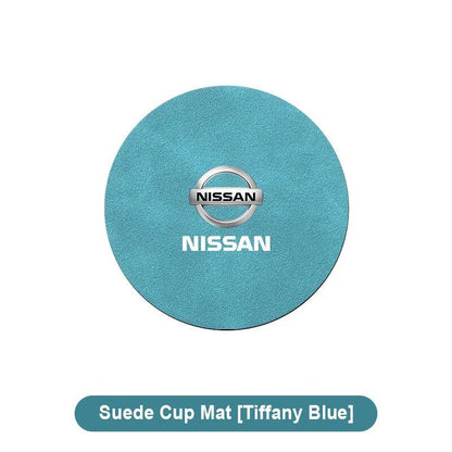Hot Sale: 1/2 Car Coasters, Cup Holder Mats, Non-Slip Cup Pads, Accessories for Nissan X-TRAIL, Qashqai, Note, Juke, Sentra, and Patrol (Parallel Import)