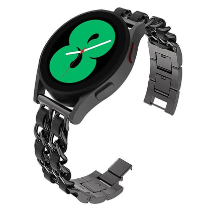Compatible with Samsung Galaxy Watch 6/5/4/40mm/44mm/42mm/46mm/Active/Gear S3, 20mm/22mm Stainless Steel Chain Bracelet Strap for Huawei GT2/GT3, Band Color: mm, Parallel Import