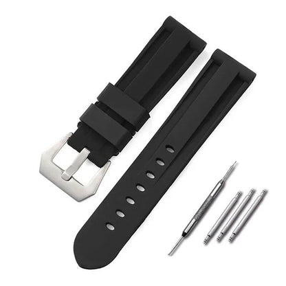 Silicone watch band compatible with Panerai, 20mm, 22mm, 24mm, 26mm, sports replacement strap, compatible with Omega, men's and women's rubber bracelet, band color: mm, parallel import