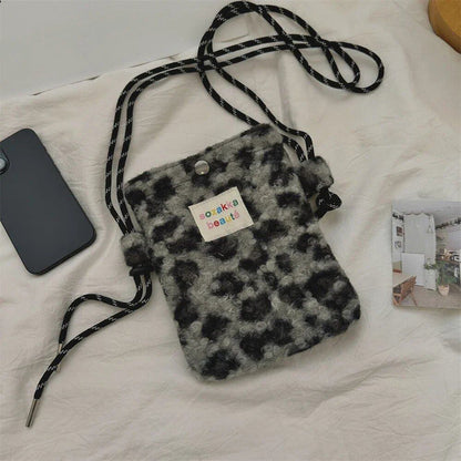 女性用ニュープラッシュドットクロスボディバッグ かわいいピンク 片肩掛けショッピングバッグ 携帯電話ポーチ付き 収納バッグ  並行輸入品