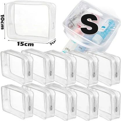 1/20 Clear PVC Storage Travel Organizer, Clear Makeup Bag, Beauty Case, Toiletry Bag, Bathroom Pouch, Size: Parallel Import