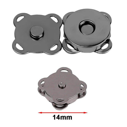 1/10 Set Magnetic Snap Buttons, Metal Invisible Sew-On Buttons with Locking Closures for Wallets, Bags, Clothing, and DIY Crafts, Size: mm, Parallel Import