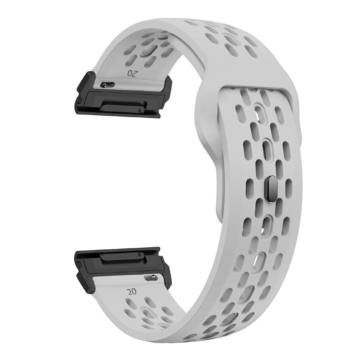 22mm and 26mm Silicone Quick Fit Strap Wristband for Garmin Fenix 8/7X/7/6/6X Pro/Epix Pro Gen2 (47mm and 51mm compatible), Fenix 5X Plus, and Tactix 7. Band Color: ; Ships from: Parallel Import