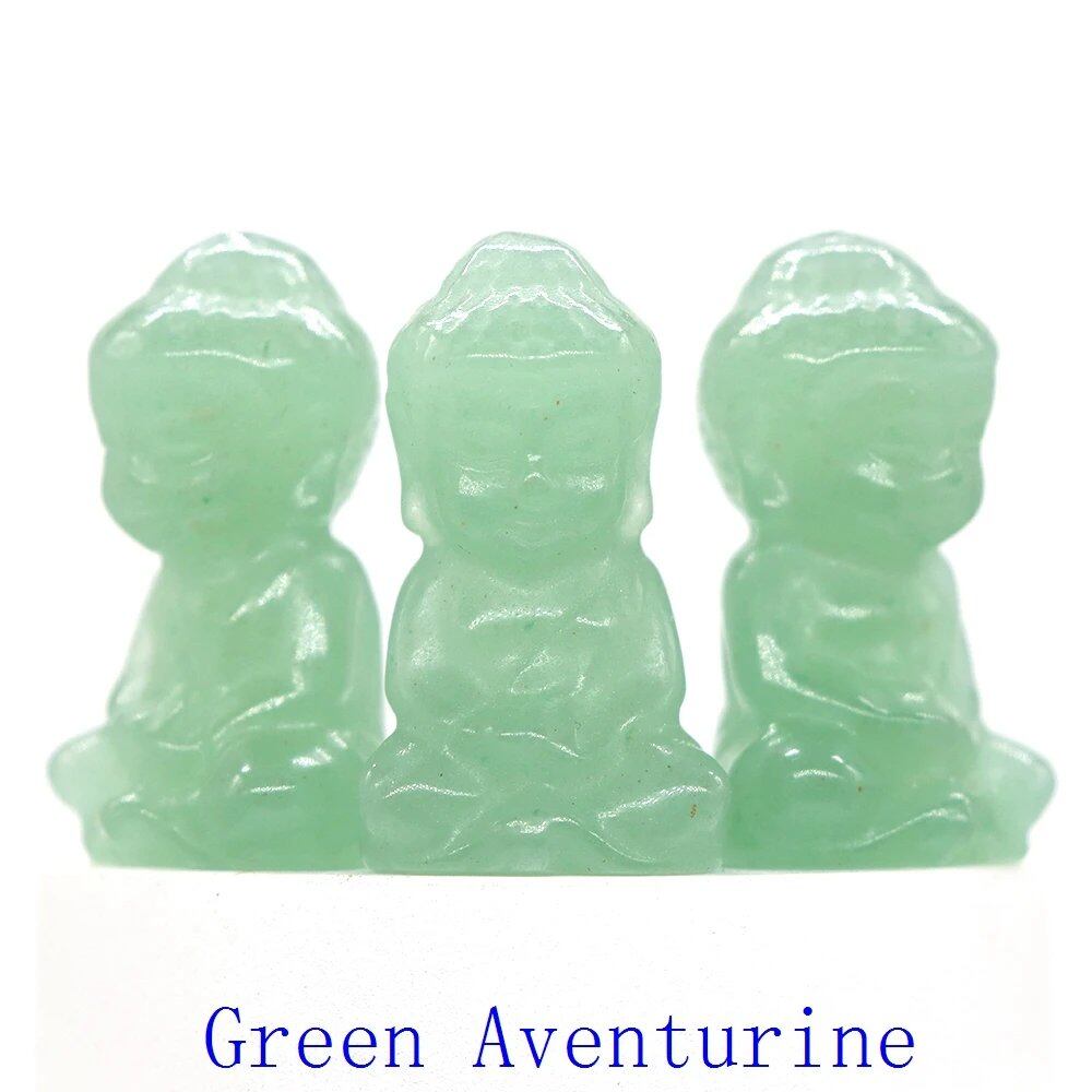 1.2-inch Mini Buddha Statue, Natural Stone Carving, Healing Crystal, Power Stone, Spiritual Craft, Good Luck, Furniture, Interior Accessories, Home Decor, Bulk Sale, Wholesale Size: 1 Piece; Parallel Import
