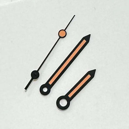 Black, Orange, and White 3-Hand Watch with Luminous Hands for NH35/36/4R/7S Movements, Color: 6174-, Parallel Import