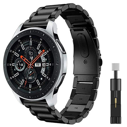 22mm/20mm Metal Strap for Samsung Galaxy Watch 3/4/5, Gear S3, Amazfit, Stainless Steel Chain Strap, Compatible with Huawei Watch 4 GT2/3 Pro, Band Color: Parallel Import