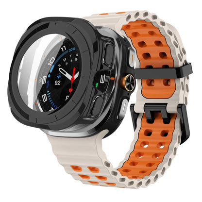 Samsung Galaxy Watch Ultra 47mm Sport Silicone Band, Marine Band + Case, Watch Band Accessory, Color: Compatible with Ultra 47mm Dial Diameter, Parallel Import