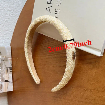 New Arrival: Elegant Bezel Retro Hairbands for Women and Girls, 1.5cm or 2cm Wide, Perfect for Weddings, Parties, and Holidays. Parallel Import.