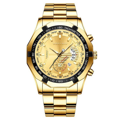 UTHAI Men's Watch, Lightweight and Stylish, Trendy, with Night Light, Calendar, Business Style, Quartz Movement, Parallel Import
