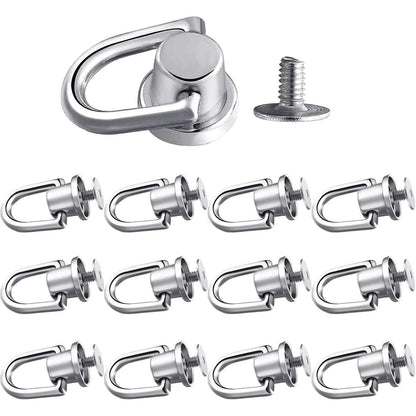 1/10 D-Ring Bag Clip Buckle, Retro Metal Double Buckle for Handbag Chain Handles, Strap Connections, Bag Hardware Accessories, Size: Parallel Import
