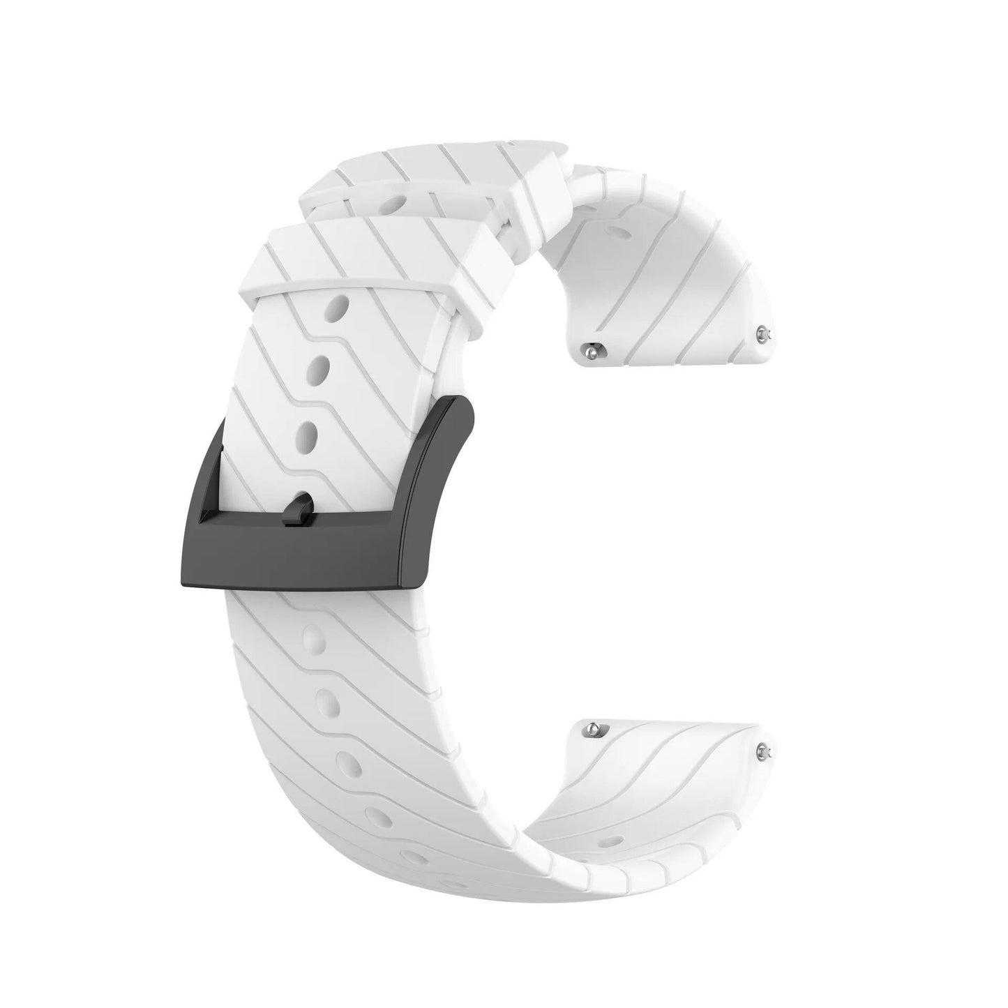 24mm Soft Silicone Watch Band Replacement Strap for SUUNTO 9/9 Baro, Compatible with SUUNTO D5, New Smartwatch Band, Size: SUUNTO 9-D5-9 Baro; Band Color: Black; Band Width: 24mm, Parallel Import