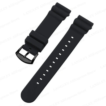 SEIKO Diving Silicone Watch Band, 20mm/22mm, Compatible with SKX007/009, featuring Canned Abalone Shell and Water Ghost Design. Ring Clasp/Pin Buckle Bracelet. Size: No Logo; Band Color: mm. Parallel Import.