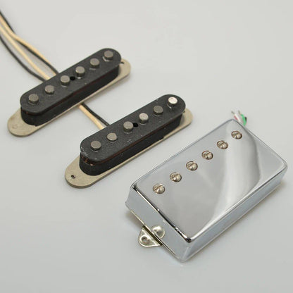 Vintage Wah V70 SSS Hand-Wound Alnico 5 Single Coil Guitar Pickup with Gray Bottom Plate, HSS Double Coil Pickup, Imported