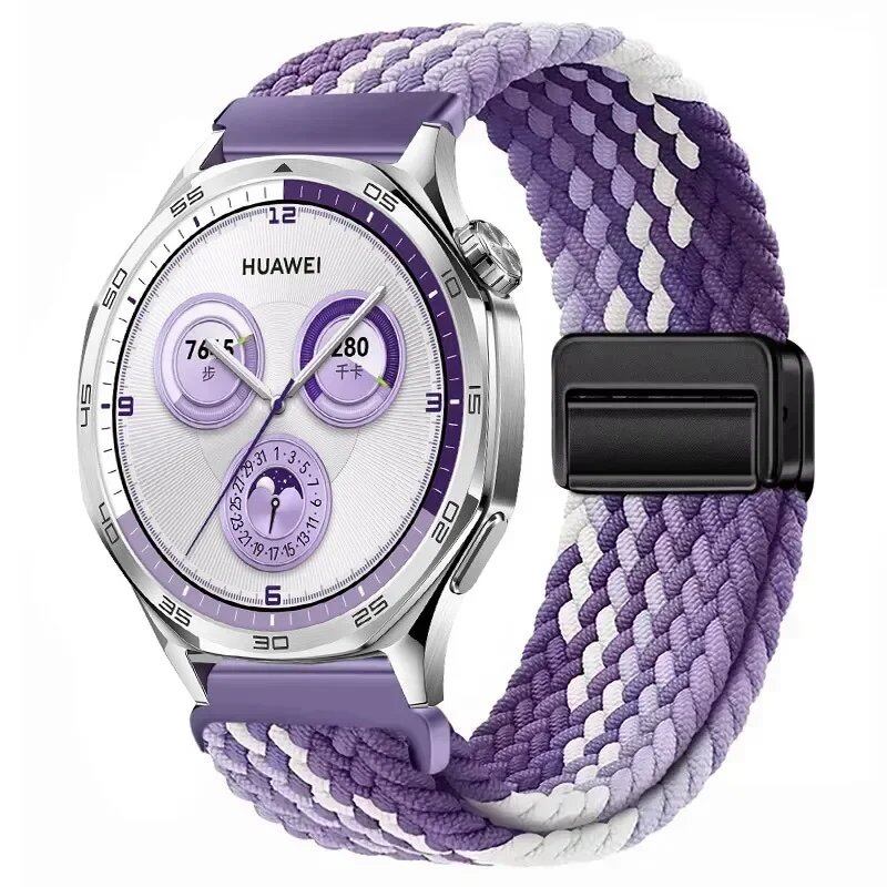 22mm Nylon Loop Strap for Huawei Watch GT5 Pro / GT4 / GT3 / GT2e (46mm) - Compatible with Huawei Watch 4 / 3 Pro Wristband Accessory, Band Color: ; Band Width: 22mm, Parallel Import