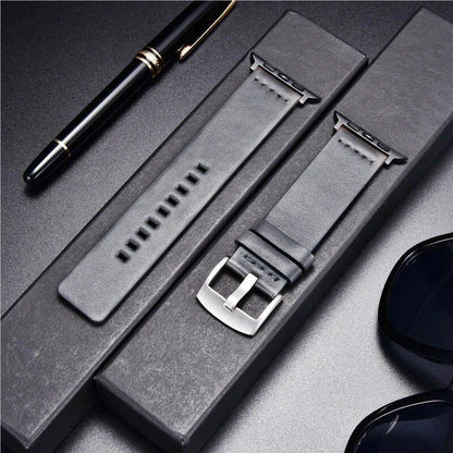 Simple Genuine Leather Strap for Apple Watch Series 8/7/6/SE/5/4/3, 38/40/41mm, 42/44/45mm, Band Color: mm, Parallel Import