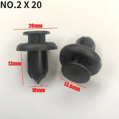 10/20/50 Pieces Bumper Clips Rivets Fender Liner Fasteners Retainers Compatible with Mitsubishi, Nissan, and Honda, 8mm, 9mm, and 10mm Holes, 0 Pieces per Pack, Parallel Import