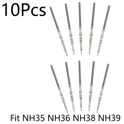 Stainless steel crown shaft replacement part for NH35, NH36, NH38, and NH39 automatic mechanical watches. Color: Peace. Parallel import.