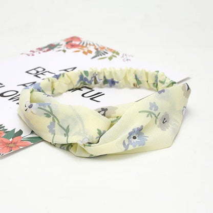 Women's Summer Bohemian Print Headband, Retro Cross Turban, Bandage Bandana, Hair Accessory, Head Wrap, Parallel Import