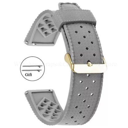 Premium-grade Tropic Silicone Watch Strap, 20mm, 22mm, Seiko, Oris, Omega, Quick Release, Diving, Waterproof, Rubber Bracelet, Band Color: mm, Parallel Import
