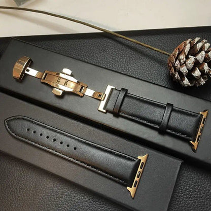 Genuine Leather Apple Watch Band, Compatible with iWatch Series 3/5/SE/6/7/8/9/Ultra 2/10, 45mm, 41mm, 44mm, 40mm, 46mm, and 49mm. Band Color: mm. Ships from: Parallel Import.