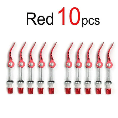 Pack of 1, 2, or 6 M6 x65mm Bicycle Quick Release Aluminum Seatpost Clamps for Road/MTB Saddles with Locking Nuts (Imported)