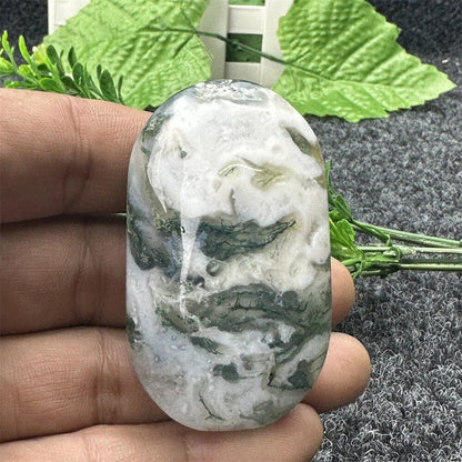 Natural Quartz Crystals: Aquamarine Agate, Ocean Jasper, Palm Stone, Polished Stones, Gemstone Mineral Specimens for Spiritual Meditation, Energy, and Feng Shui, Color: Green, Parallel Import