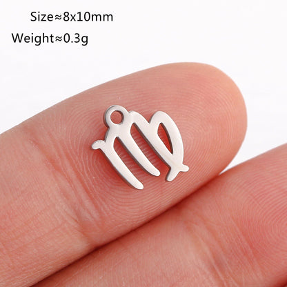 Set of 5 Lucky Birth 12 Zodiac Star Sign Charms, Metal Constellation Pendants for Jewelry Making, Bracelets, Earrings, and Necklaces, Parallel Import