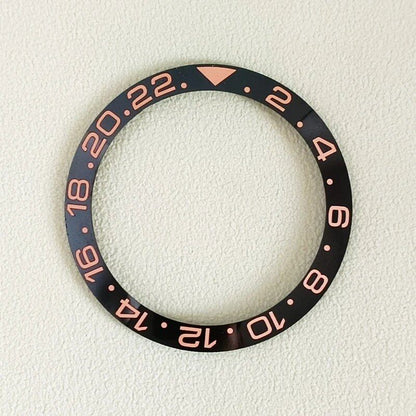 38mm High-Quality Ceramic Bezel with Popular GMT Two-Tone Insert Ring, Inner Diameter 30.5mm, Compatible with 40mm Men's Watches, Color: 0, Parallel Import