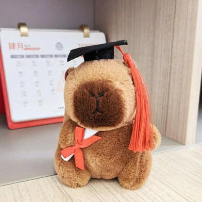10-13cm Capybara Keychain, Couple's Car Keychain, Backpack Pendant, Bag Charm, Cute Pink Capybara Plush Keychain Doll, Parallel Import