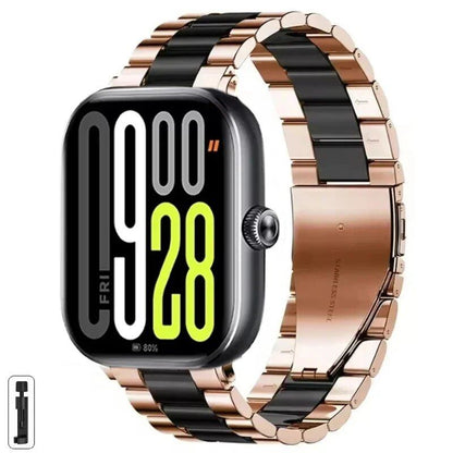 Adjustable Stainless Steel Metal Strap for Redmi Watch 5/Redmi Watch 4, Xiaomi Mi Band 9 Pro/Mi Band 8 Pro, Parallel Import