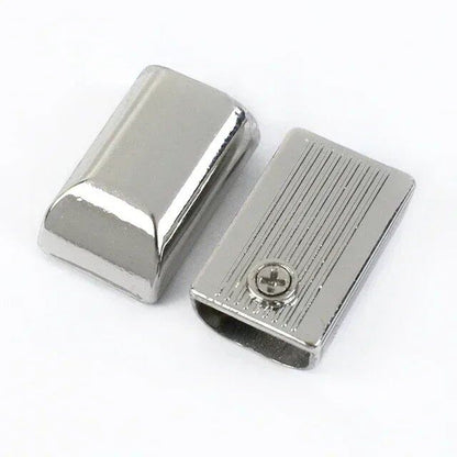 10/20/50pcs 9mm Metal Zipper Stoppers, Zipper Stops, Tail Clips, End Plugs with Heads, Screw-On, for DIY Bags, Leather Crafts, and Hardware Accessories. Size: Parallel Import.