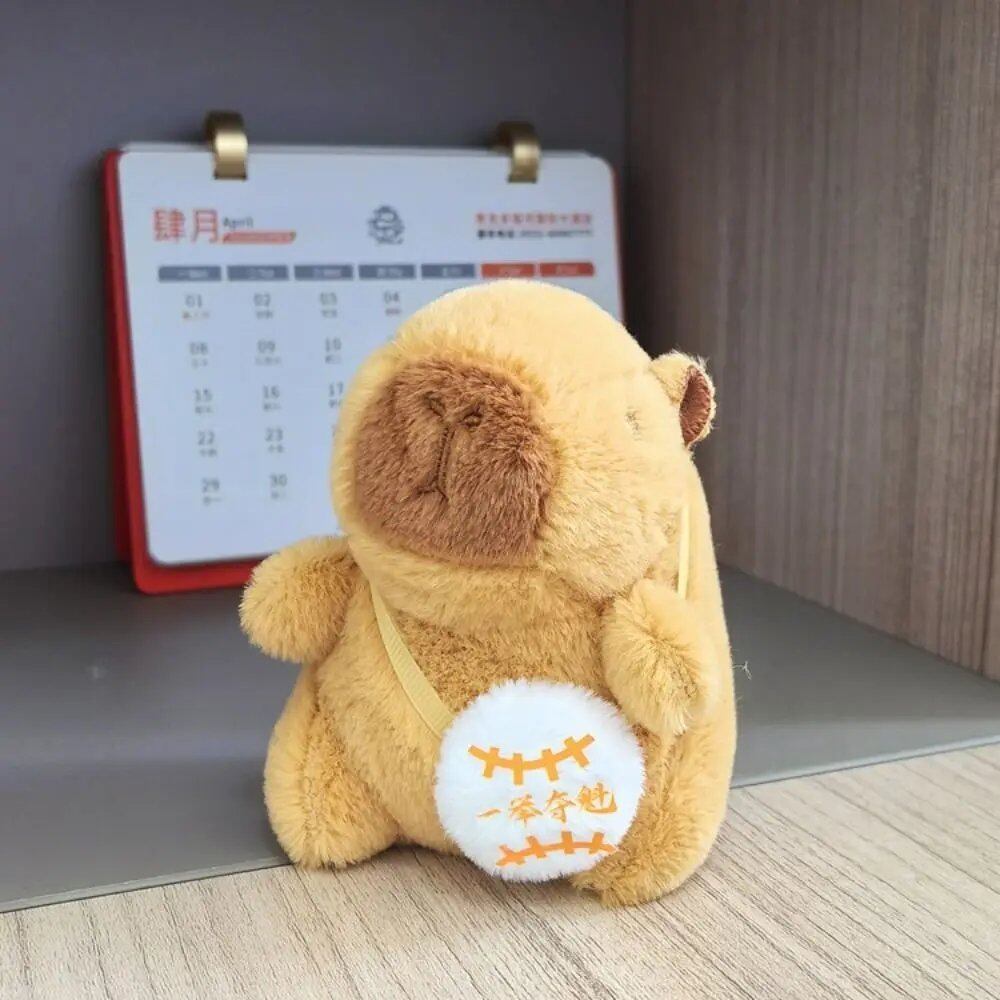 10-13cm Capybara Keychain, Couple's Car Keychain, Backpack Pendant, Bag Charm, Cute Pink Capybara Plush Keychain Doll, Parallel Import