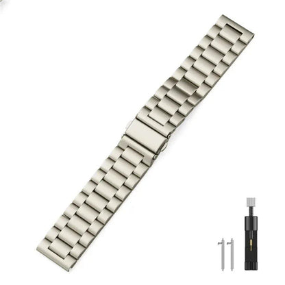 22mm Metal Strap, Premium Stainless Steel Wristband for Garmin Forerunner 265, 965, 955, 255, Music, and Garmin Venu 3/2 Accessories, Band Color: Parallel Import