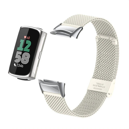 Stainless Steel Metal Strap Bracelet Replacement Smartwatch Band for Fitbit Charge 5/6, Band Color: Black, Band Width: Parallel Import
