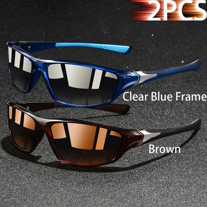 Set of 1, 2, or 3 Retro Sports Sunglasses for Men and Women, Ideal for Fishing, Running, Cycling, Climbing, and Outdoor Sports, UV400 Protection, Anti-Glare Lens Color: Parallel Import