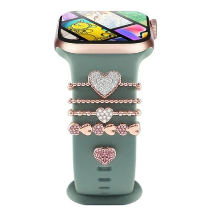 Diamond Jewelry-Embossed Band for Apple Watch Ultra 2, 9, 8, and 7, Compatible with Samsung and Huawei, 20/22mm Bracelet Strap, Band Color: ; Ships from: Parallel Import