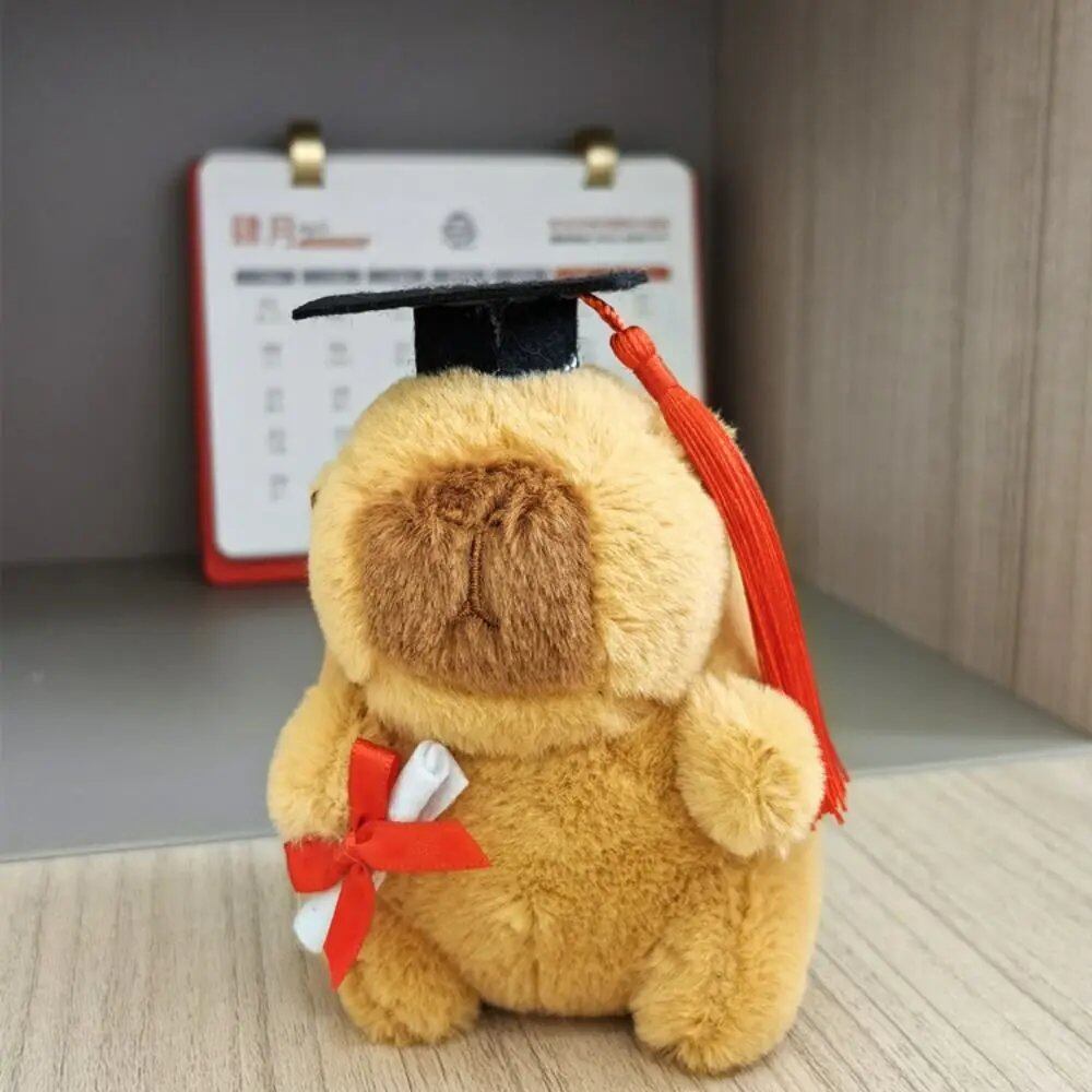 10-13cm Capybara Keychain, Couple's Car Keychain, Backpack Pendant, Bag Charm, Cute Pink Capybara Plush Keychain Doll, Parallel Import