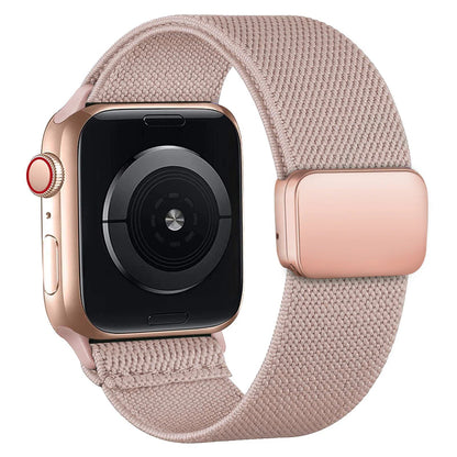 Magnetic Loop Band for Apple Watch, 40mm, 44mm, 45mm, 49mm, 41mm, 38mm, Compatible with iWatch Ultra 2 Series 9/8/7/3/SE, Nylon Bracelet with Scrunch, Band Color: Parallel Import