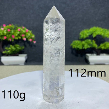 白水晶タワーワンド 六角オベリスク 研磨工芸品 天然原石 ミネラル標本 スピリチュアル瞑想ヒーリング  並行輸入品