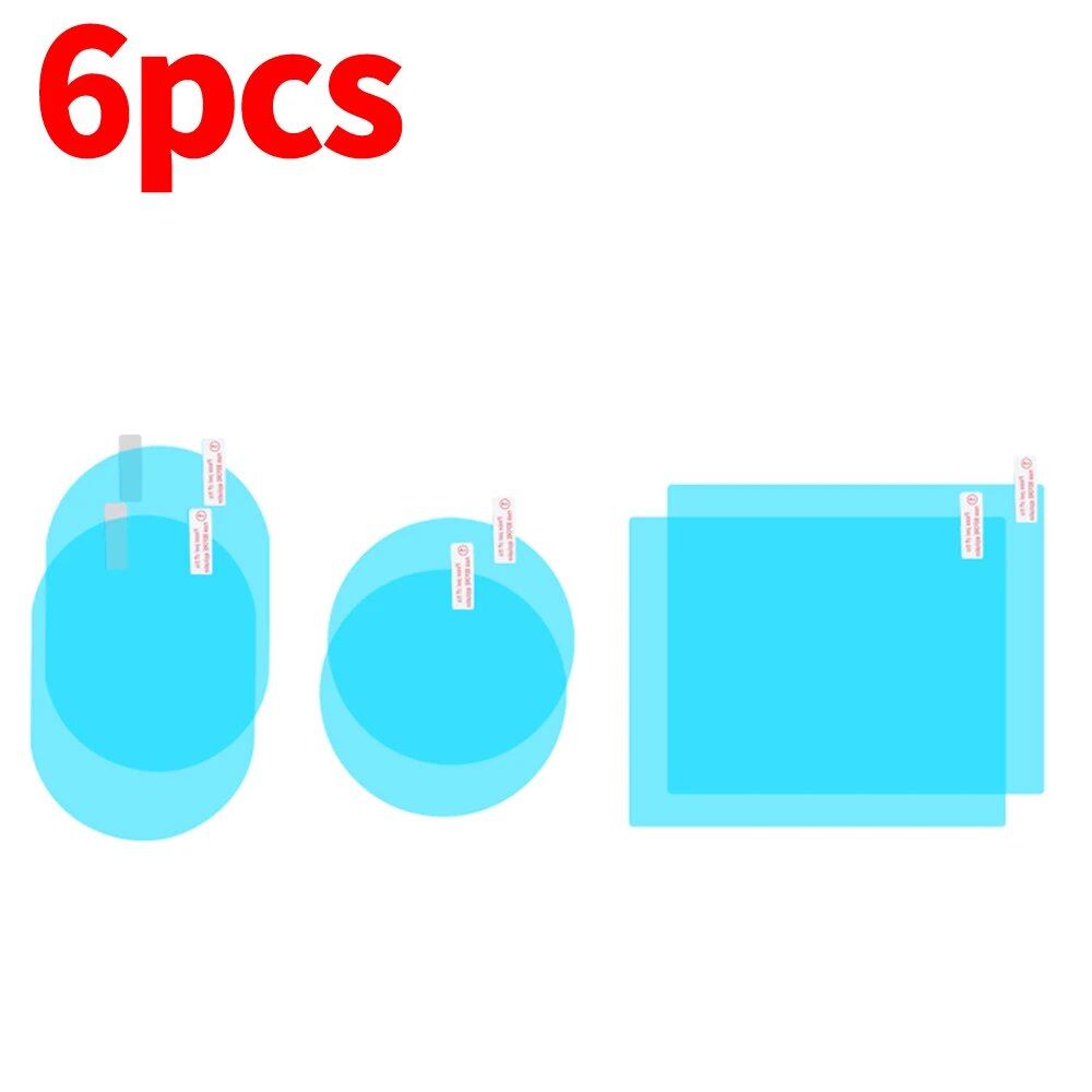 1/6-Piece Car Rearview Mirror Anti-Fog Film, Universal Waterproof Film for Window Glass, Anti-Fog and Anti-Reflective Sticker, Auto Accessories, Color, Parallel Import